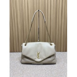 Replica Perfetta Borsa a tracolla grande YSL Saint Laurent Calypso beige Imitazioni Fake