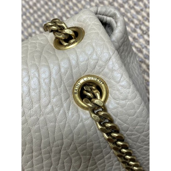 Replica Perfetta Borsa a tracolla grande YSL Saint Laurent Calypso beige Imitazioni Fake