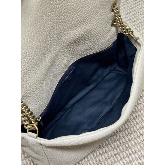 Replica Perfetta Borsa a tracolla grande YSL Saint Laurent Calypso beige Imitazioni Fake