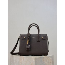Replica Perfetta Borsa tote Sac De Jour piccola/media/grande YSL Saint Laurent Caffè Imitazioni Fake