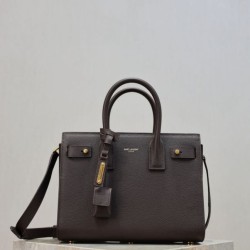 Replica Perfetta Borsa tote Sac De Jour piccola/media/grande YSL Saint Laurent Caffè Imitazioni Fake