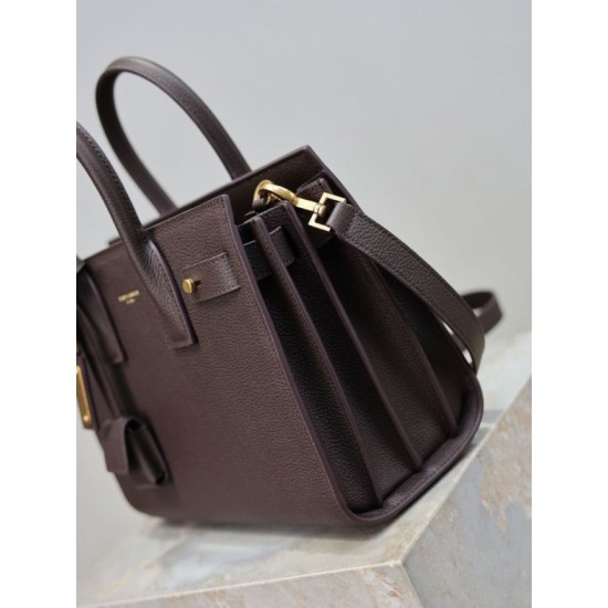 Replica Perfetta Borsa tote Sac De Jour piccola/media/grande YSL Saint Laurent Caffè Imitazioni Fake