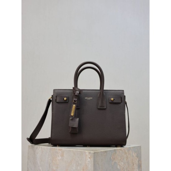 Replica Perfetta Borsa tote Sac De Jour piccola/media/grande YSL Saint Laurent Caffè Imitazioni Fake