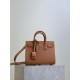 Replica Perfetta Borsa tote Sac De Jour piccola/media/grande YSL Saint Laurent Marrone Imitazioni Fake