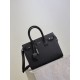 Replica Perfetta Borsa tote Sac De Jour piccola/media/grande YSL Saint Laurent nera hardware argento Imitazioni Fake