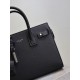 Replica Perfetta Borsa tote Sac De Jour piccola/media/grande YSL Saint Laurent nera hardware argento Imitazioni Fake