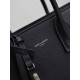 Replica Perfetta Borsa tote Sac De Jour piccola/media/grande YSL Saint Laurent nera hardware argento Imitazioni Fake