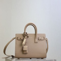 Replica Perfetta Borsa tote Sac De Jour piccola/media/grande YSL Saint Laurent Albicocca Imitazioni Fake