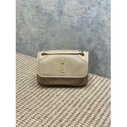 Replica Perfetta Borsa a tracolla YSL Saint Laurent Mini Classic Niki 18cm Albicocca Imitazioni Fake