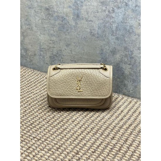 Repliche Borsa a tracolla YSL Saint Laurent Mini Classic Niki 18cm Albicocca False Outlet Online Replica Perfetta Borsa a tracolla YSL Saint Laurent Mini Classic Niki 18cm Albicocca Imitazioni Fake