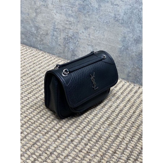 Replica Perfetta Borsa a tracolla YSL Saint Laurent Mini Classic Niki 18cm Nero  Imitazioni Fake