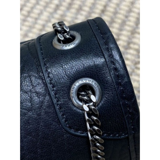 Replica Perfetta Borsa a tracolla YSL Saint Laurent Mini Classic Niki 18cm Nero  Imitazioni Fake