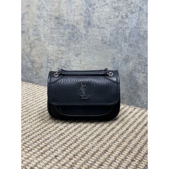 Replica Perfetta Borsa a tracolla YSL Saint Laurent Mini Classic Niki 18cm Nero  Imitazioni Fake