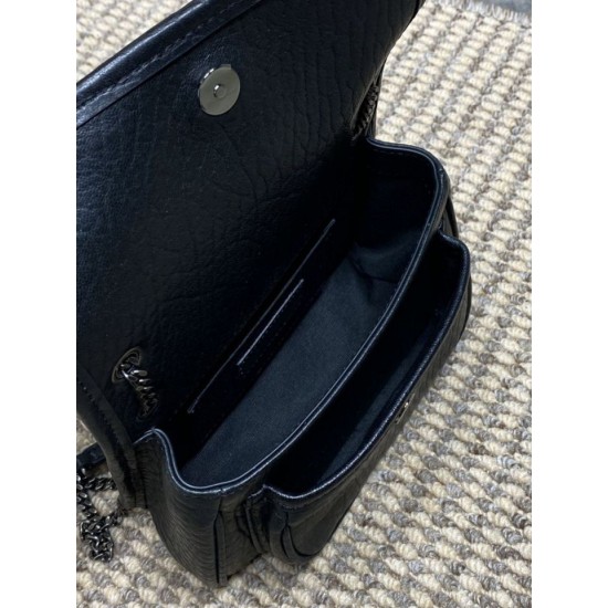 Replica Perfetta Borsa a tracolla YSL Saint Laurent Mini Classic Niki 18cm Nero  Imitazioni Fake