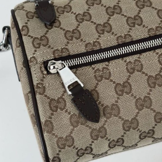 Replica Perfetta Borsa a tracolla cilindrica piccola da uomo Gucci in tela GG 834455 Imitazioni Fake