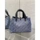 Replica Perfetta Borsa Tote Dior Toujours piccola/media/grande blu denim Imitazioni Fake