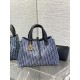 Replica Perfetta Borsa Tote Dior Toujours piccola/media/grande blu denim Imitazioni Fake