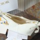 Replica Perfetta Borsa hobo Dior Voyage piccola/media piatta Macrocannage Bianco Imitazioni Fake