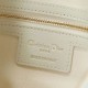 Replica Perfetta Borsa hobo Dior Voyage piccola/media piatta Macrocannage Bianco Imitazioni Fake