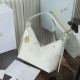 Replica Perfetta Borsa hobo Dior Voyage piccola/media piatta Macrocannage Bianco Imitazioni Fake