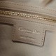 Replica Perfetta Borsa hobo Dior Voyage piccola/media piatta Macrocannage Albicocca Imitazioni Fake