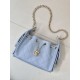 Replica Perfetta Borsa hobo piccola Chanel 25 AS5631 Blu Imitazioni Fake