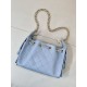 Replica Perfetta Borsa hobo piccola Chanel 25 AS5631 Blu Imitazioni Fake