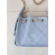 Replica Perfetta Borsa hobo piccola Chanel 25 AS5631 Blu Imitazioni Fake