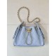 Replica Perfetta Borsa hobo piccola Chanel 25 AS5631 Blu Imitazioni Fake