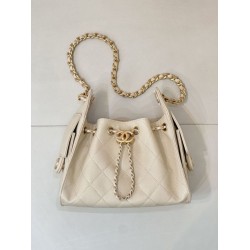 Replica Perfetta Borsa hobo piccola Chanel 25 AS5631 Albicocca Imitazioni Fake
