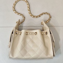 Replica Perfetta Borsa hobo piccola Chanel 25 AS5631 Albicocca Imitazioni Fake