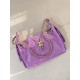 Replica Perfetta Borsa hobo piccola Chanel 25 AS5631 scamosciata viola Imitazioni Fake