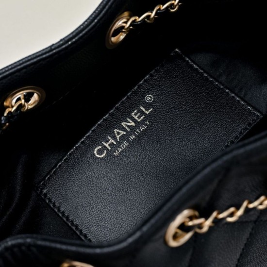 Replica Perfetta Borsa hobo piccola Chanel 25 AS5631 Nero Imitazioni Fake