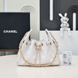 Replica Perfetta Borsa hobo piccola Chanel 25 AS5631 Bianco Imitazioni Fake