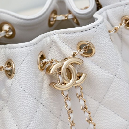 Replica Perfetta Borsa hobo piccola Chanel 25 AS5631 Bianco Imitazioni Fake