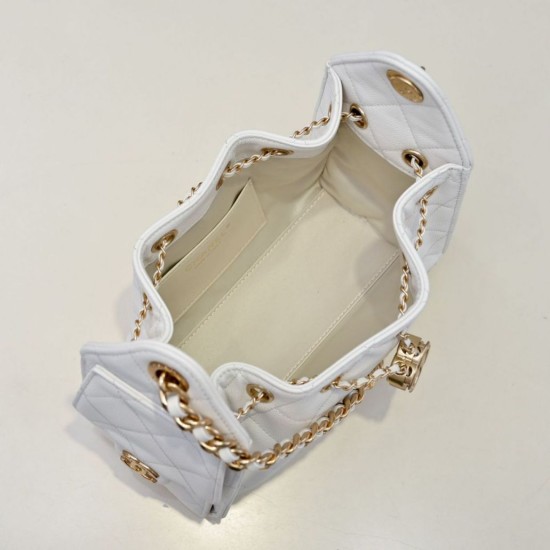 Replica Perfetta Borsa hobo piccola Chanel 25 AS5631 Bianco Imitazioni Fake