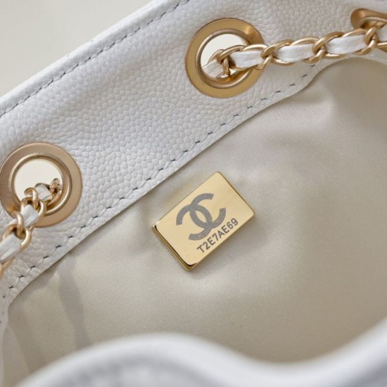 Replica Perfetta Borsa hobo piccola Chanel 25 AS5631 Bianco Imitazioni Fake