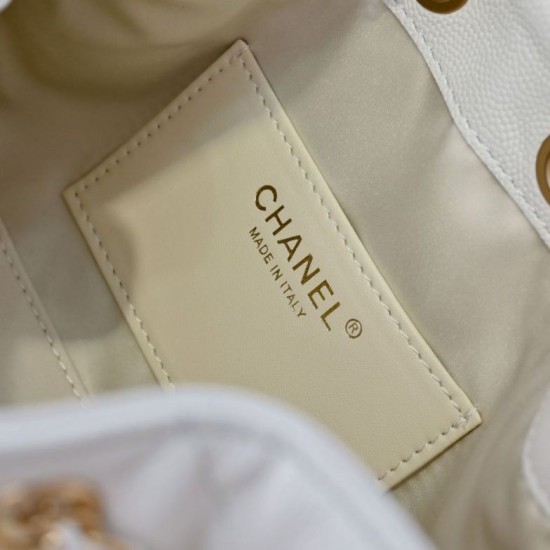 Replica Perfetta Borsa hobo piccola Chanel 25 AS5631 Bianco Imitazioni Fake