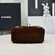 Replica Perfetta Borsa hobo piccola Chanel 25 AS5631 scamosciata Rosso scuro Imitazioni Fake
