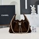 Replica Perfetta Borsa hobo piccola Chanel 25 AS5631 scamosciata Rosso scuro Imitazioni Fake