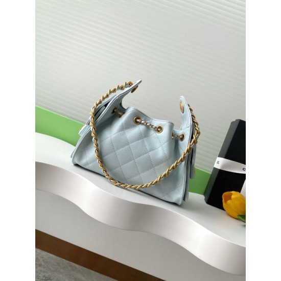 Repliche Borsa hobo piccola Chanel 25 AS5631 Azzurro False Outlet Online Replica Perfetta Borsa hobo piccola Chanel 25 AS5631 Azzurro Imitazioni Fake