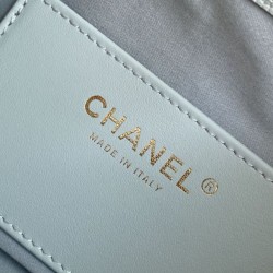 Replica Perfetta Borsa hobo piccola Chanel 25 AS5631 Azzurro Imitazioni Fake