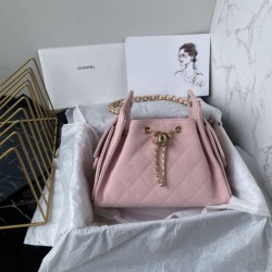 Replica Perfetta Borsa hobo piccola Chanel 25 AS5631 scamosciata Rosa Imitazioni Fake