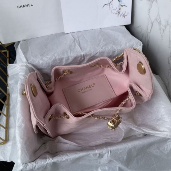 Replica Perfetta Borsa hobo piccola Chanel 25 AS5631 scamosciata Rosa Imitazioni Fake
