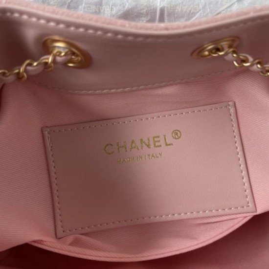 Replica Perfetta Borsa hobo piccola Chanel 25 AS5631 scamosciata Rosa Imitazioni Fake
