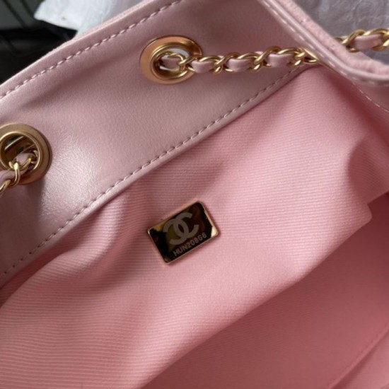 Replica Perfetta Borsa hobo piccola Chanel 25 AS5631 scamosciata Rosa Imitazioni Fake