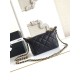 Replica Perfetta Borsa hobo Chanel piccola Pearls AS5898 pelle di vitello nera Imitazioni Fake