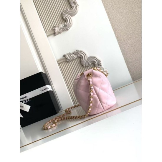 Repliche Borsa hobo Chanel piccola Pearls AS5898 pelle di vitello Rosa False Outlet Online Replica Perfetta Borsa hobo Chanel piccola Pearls AS5898 pelle di vitello Rosa Imitazioni Fake