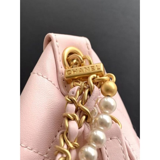 Repliche Borsa hobo Chanel piccola Pearls AS5898 pelle di vitello Rosa False Outlet Online Replica Perfetta Borsa hobo Chanel piccola Pearls AS5898 pelle di vitello Rosa Imitazioni Fake