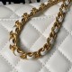 Replica Perfetta Borsa Chanel Flap 25K AS5813 AS5814 Manico con diamanti smerigliati Bianco Imitazioni Fake